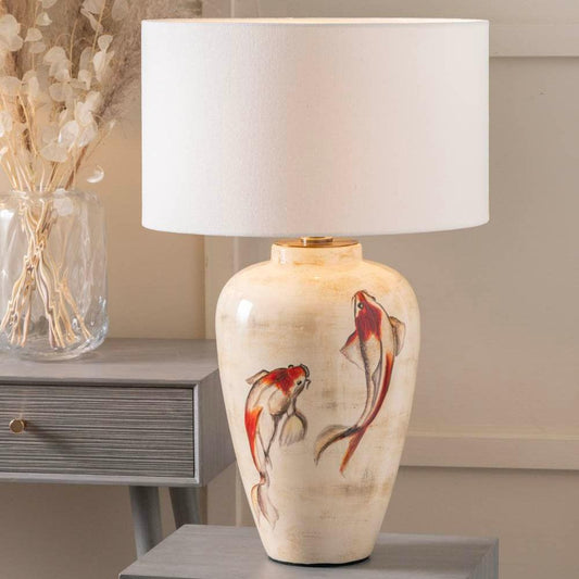 Doncarr Emerayn Koi Ceramic Lamp Base