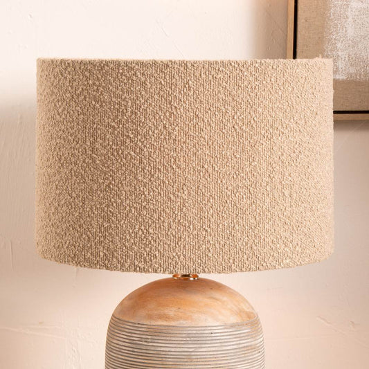 Doncarr Taupe Bouclé Cylinder Shade - 45cm