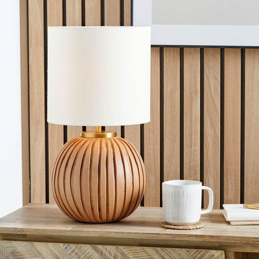 Doncarr Terracotta Textured Ball Lamp Base