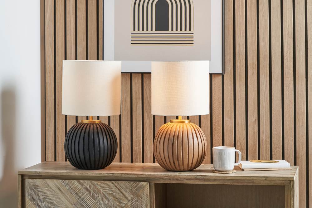 Doncarr Terracotta Textured Ball Lamp Base