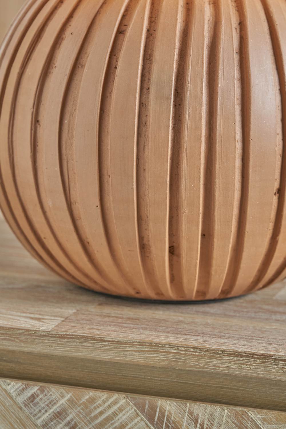 Doncarr Terracotta Textured Ball Lamp Base