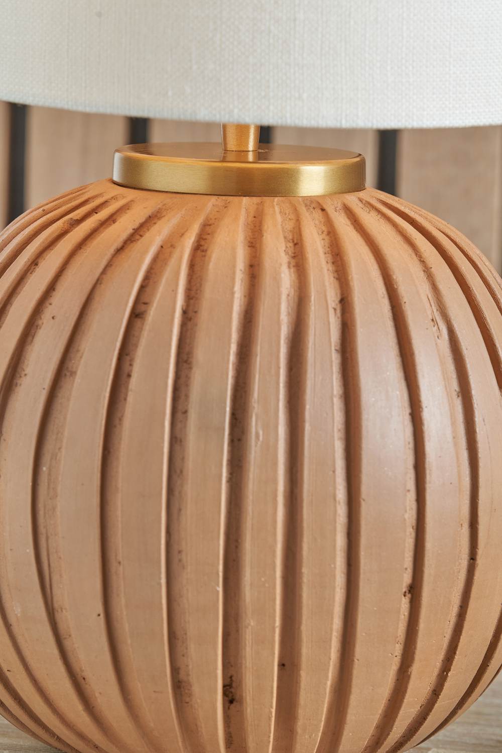 Doncarr Terracotta Textured Ball Lamp Base