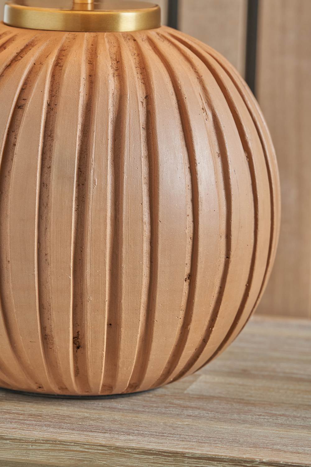 Doncarr Terracotta Textured Ball Lamp Base