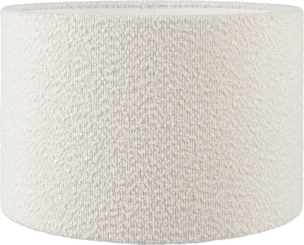 Doncarr White Bouclé Cylinder Shade - 45cm
