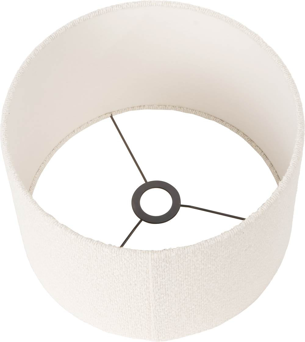 Doncarr White Bouclé Cylinder Shade - 45cm