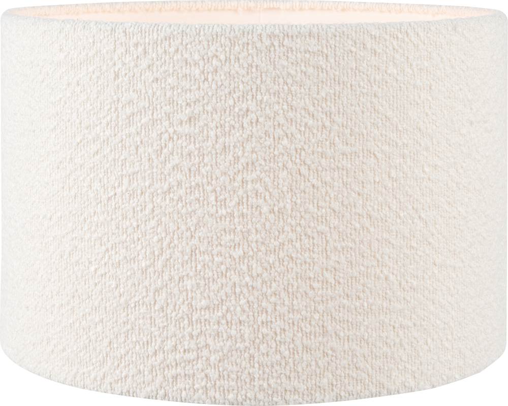 Doncarr White Bouclé Cylinder Shade - 45cm