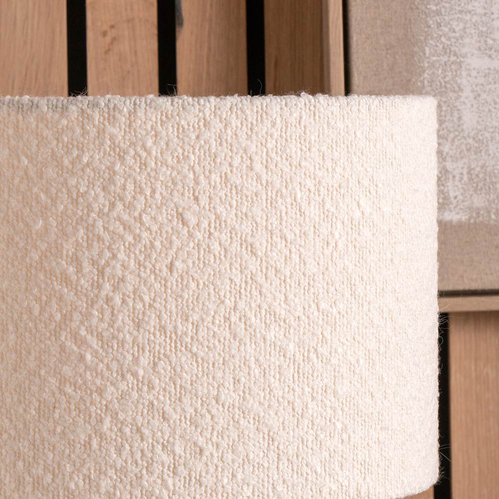 Doncarr White Bouclé Cylinder Shade - 45cm