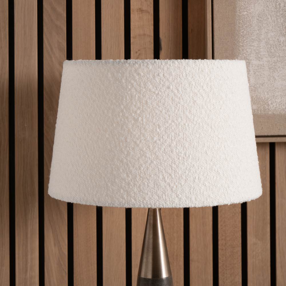 Doncarr White Bouclé Tapered Shade - 50cm
